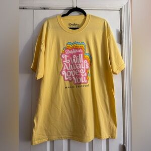 Dollywood I Will Always Love You Music Festival Yellow T-Shirt - XL